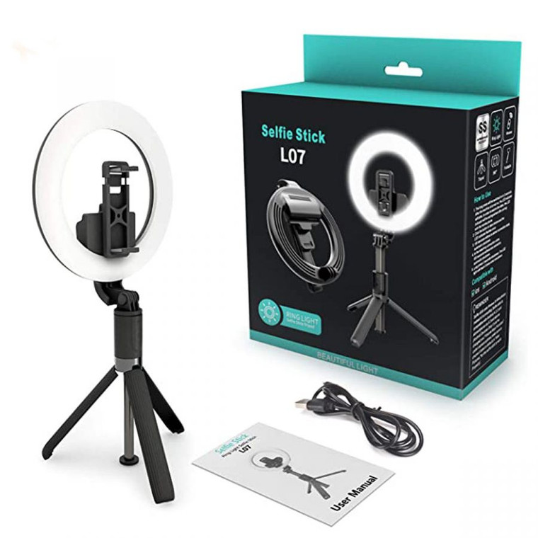 Selfie Stick With Ring Light L07 -  - dazzool.com