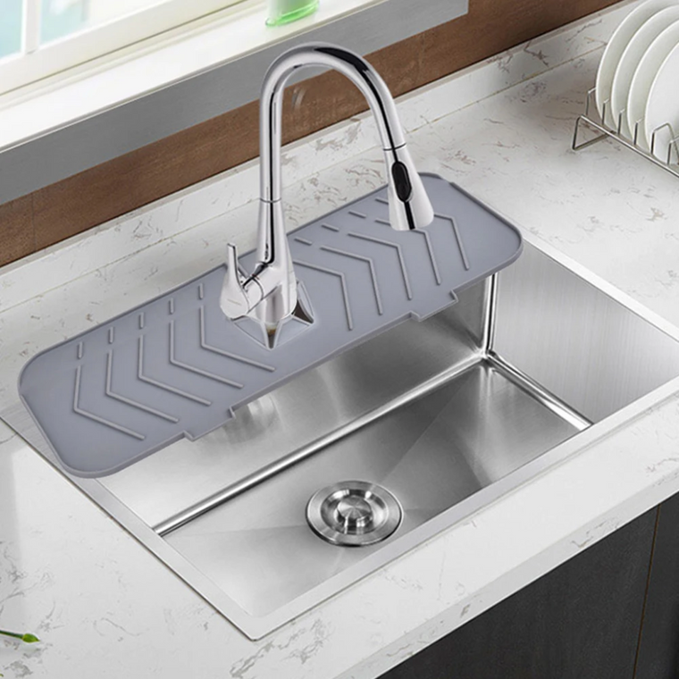 Foldable Silicone Kitchen Faucet Mat Splash-proof Faucet Drain Mat-dazzool.com