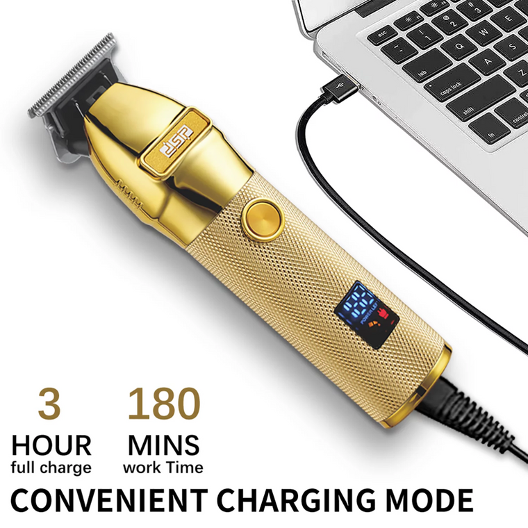 DSP Rechargeable Hair Trimmer With LED Display 90395-dazzool.com