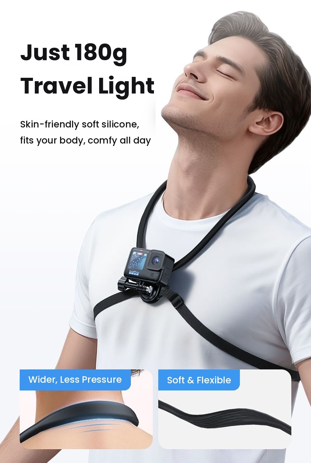 Philips DLK2335B lightweight 180g neck mount phone holder
