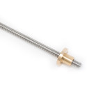 1/2-10 ACME Stainless Steel Threaded Rod Lead Screw w/ Brass Nut - Pre-cut lengths 10"-72"