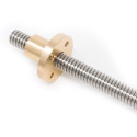 1/2-10 ACME Stainless Steel Threaded Rod Lead Screw w/ Brass Nut - Pre-cut lengths 10"-72"