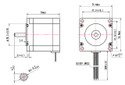 Nema 23 Stepper Motor - 2.5 A, 1.3 N.m, 184 oz.in - 1, 3, or 5-pack