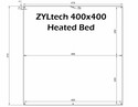 High Power Heated Bed w/ Solid State Relay and Mounting Hardware (120v AC) - 400mm x 400mm High Power Heated Bed w/ Solid State Relay and Mounting Hardware (120v AC) - 400mm x 400mm