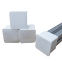 3030 White Slide On Rubber Feet - 4 Pack