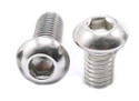 100x M5x8 Button Hex Screws High Strength Class 10.9 Chrome Plated