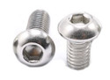 100x M5x10 Button Hex Screws High Strength Class 10.9 Chrome Plated
