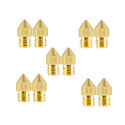 10X 0.6mm MK8 Style 3D printer Brass Nozzles