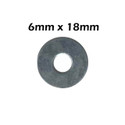 M6x18 Flat Washer 100 Pack Zinc