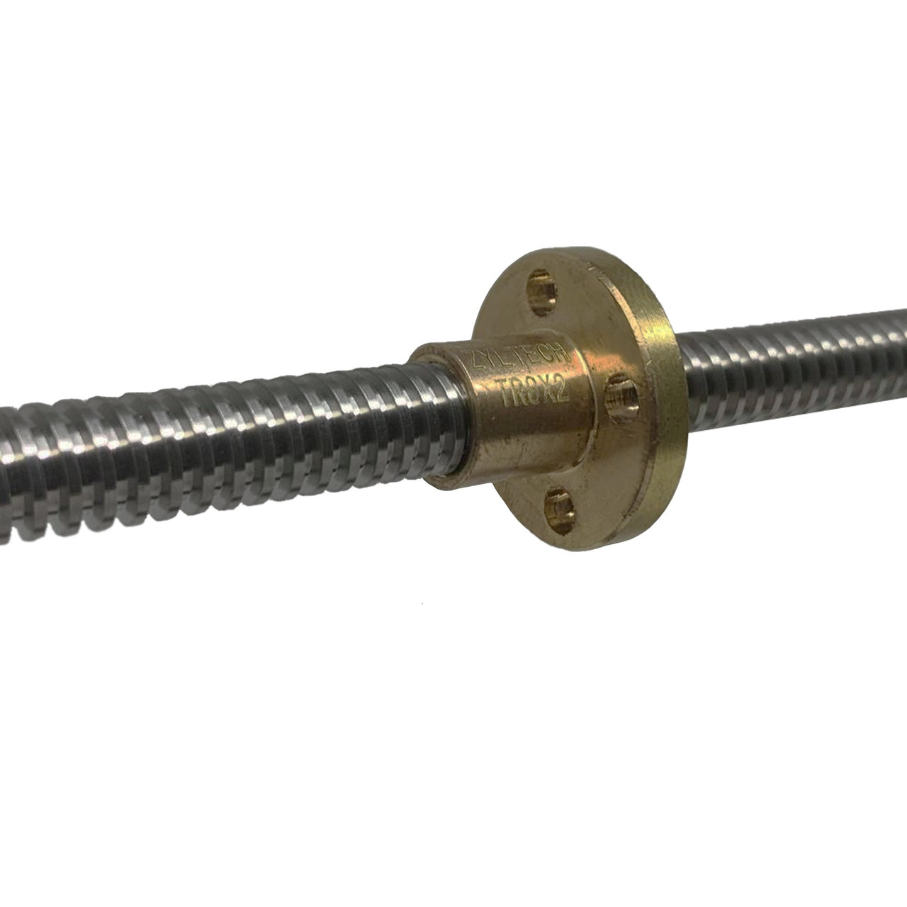 8mm T8x2 Trapezoidal ACME Lead Screw w/ Brass Nut - Pre-cut