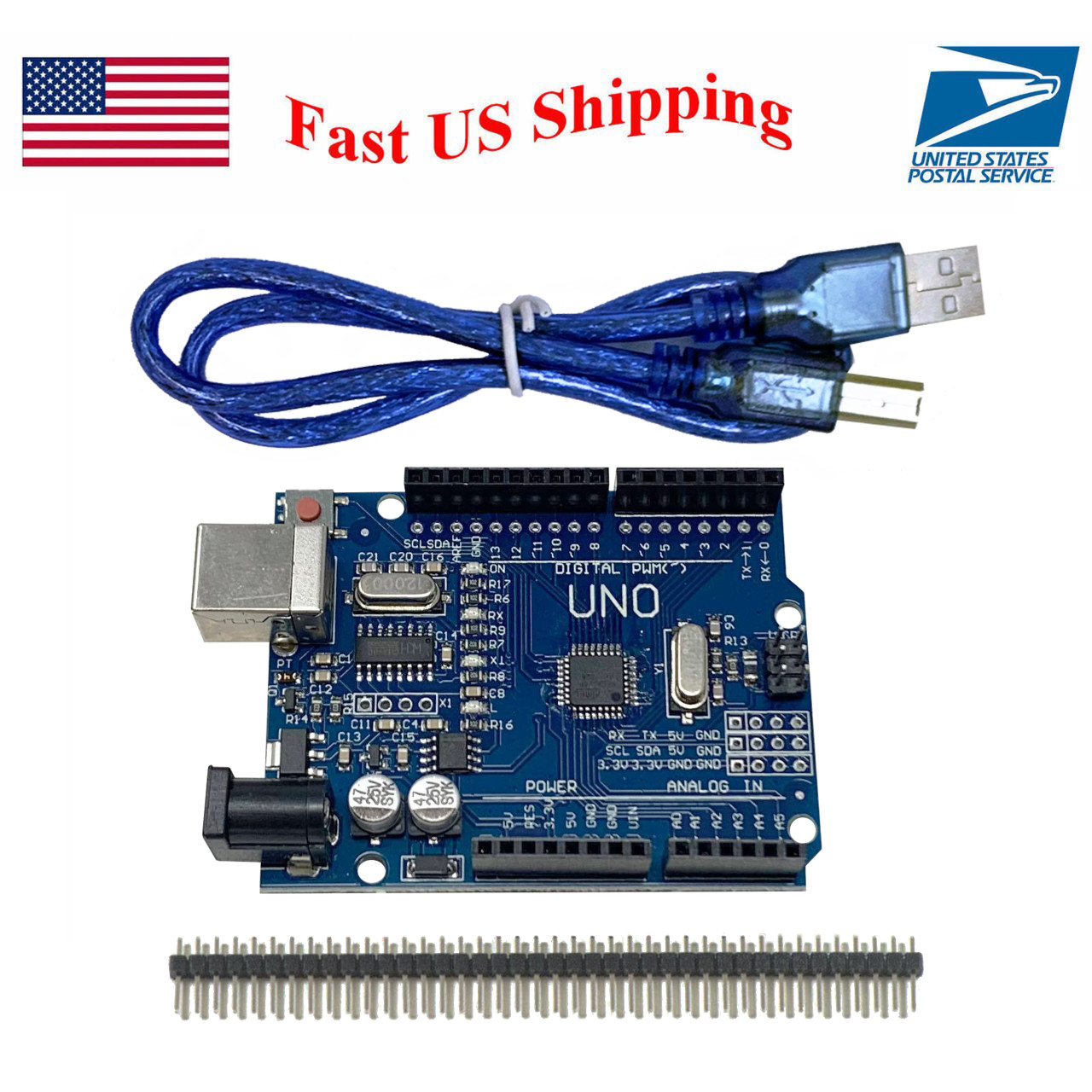 ELEGOO UNO R3 Board ATmega328P USB Cable(Arduino-Compatible) for