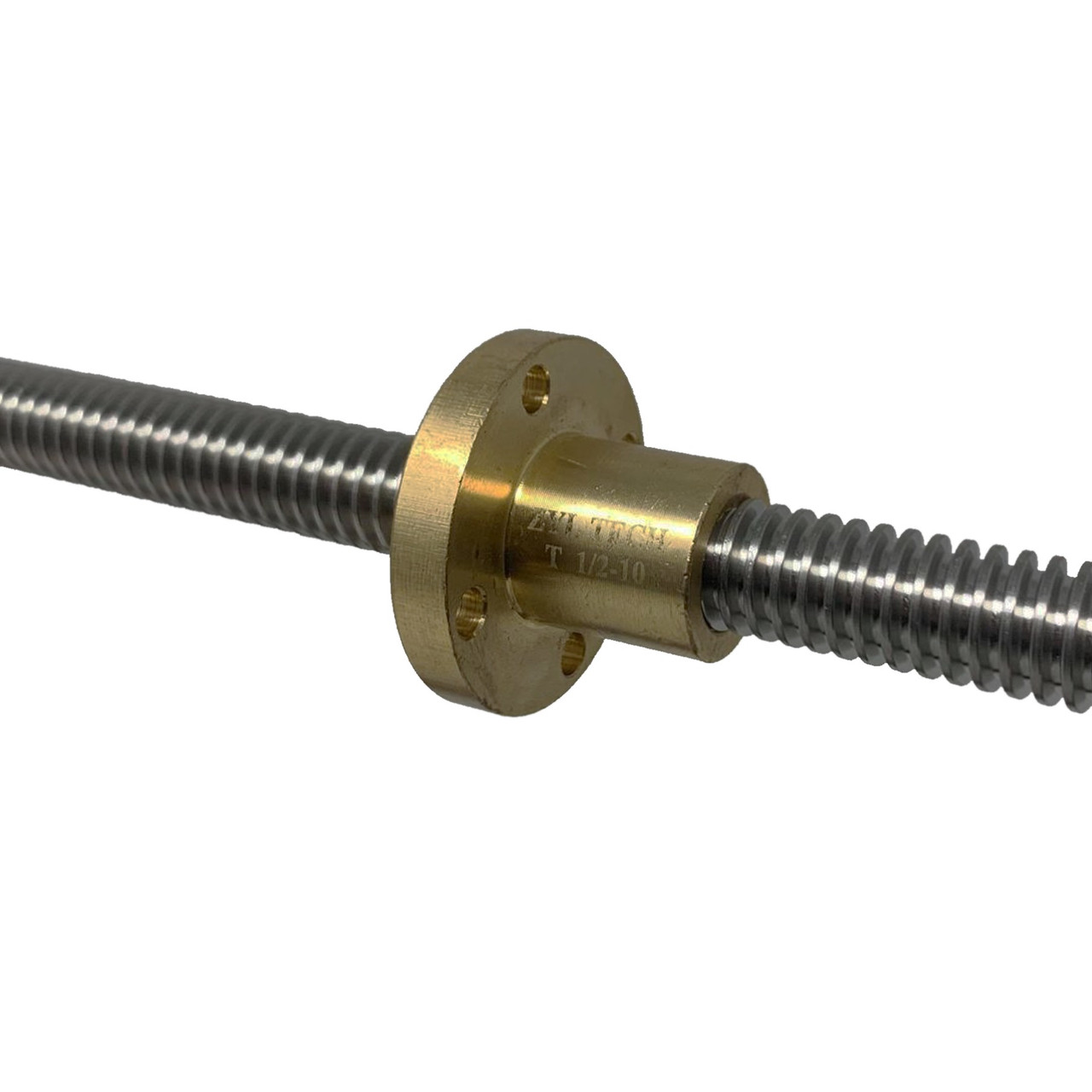 1/210 ACME Carbon Steel Threaded Rod Lead Screw w/ Brass Nut Precut lengths 10"72