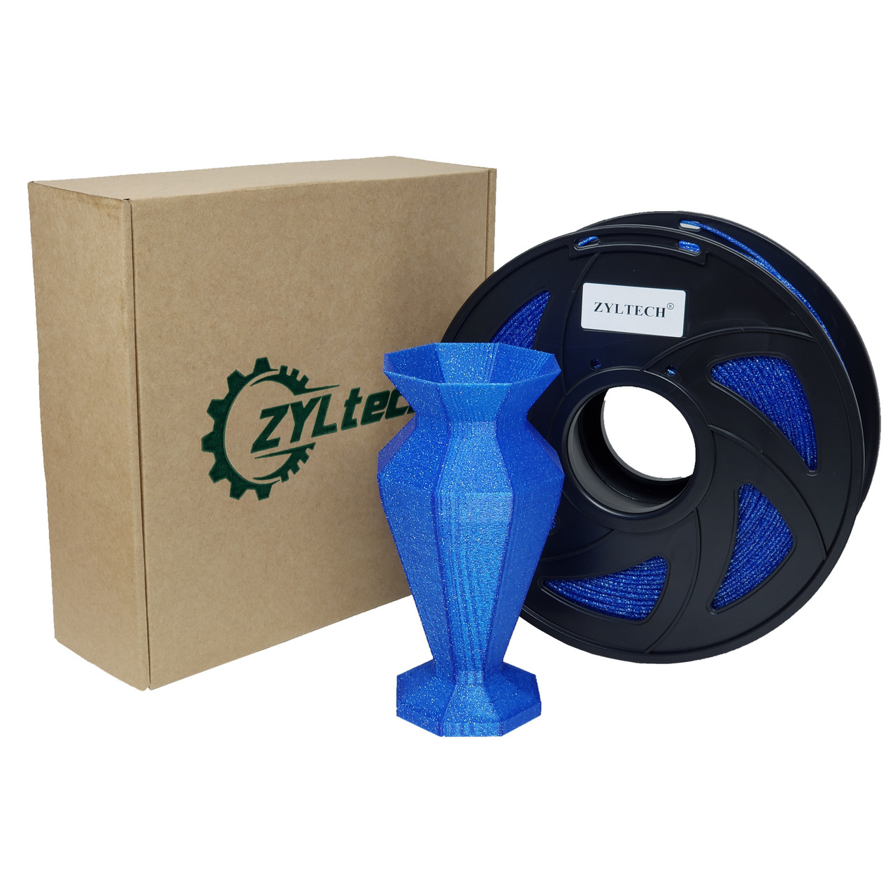 Blue TPU 3D printer filament 1.75 mm 1 kg 2.2 lbs - ZYLtech Engineering, LLC