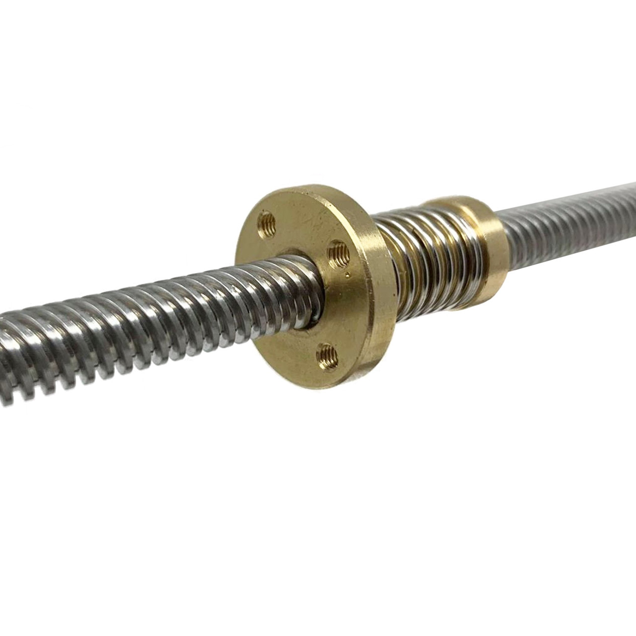 8mm T8x8 Lead Screw Trapezoidal ACME w/ Small Brass Anti-Backlash
