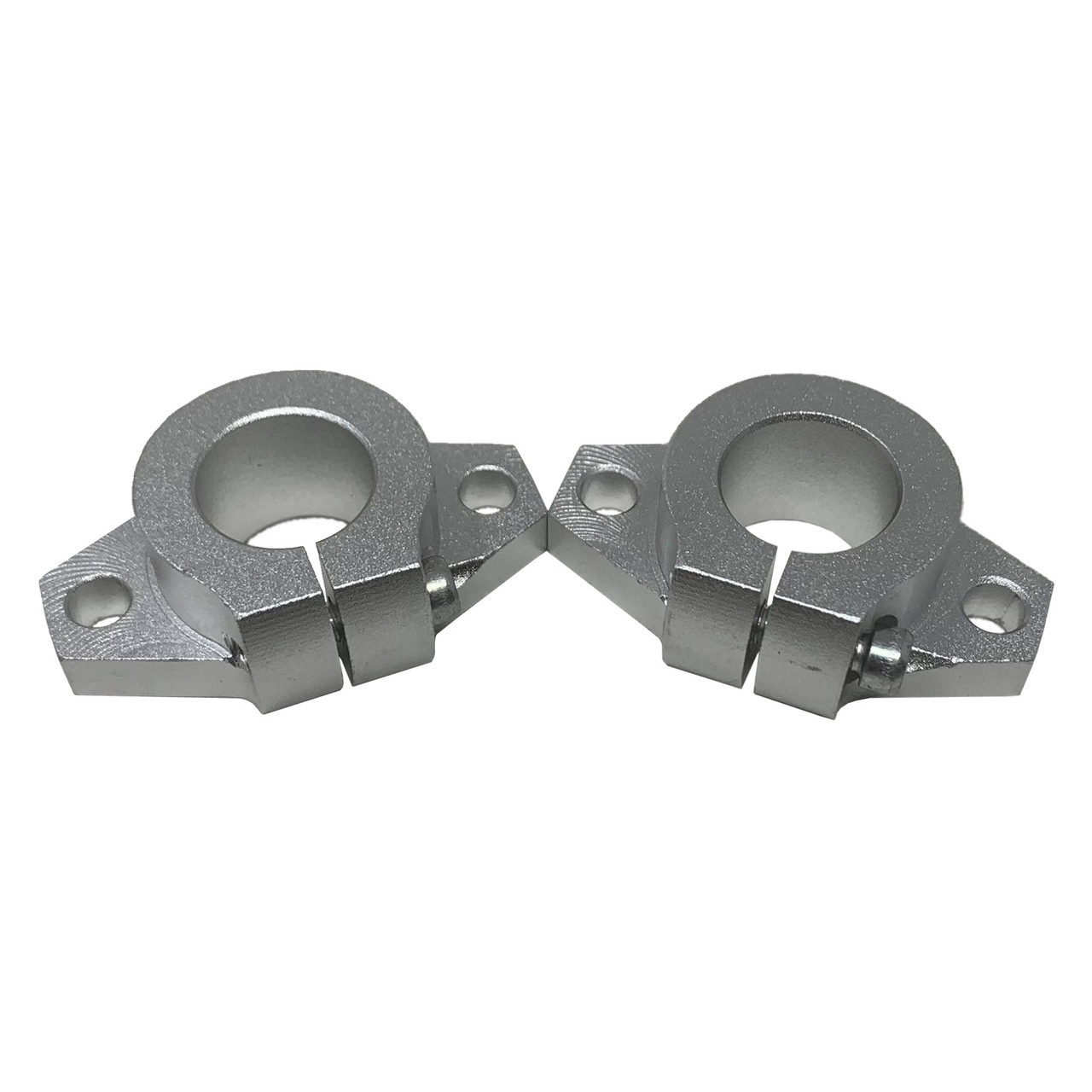 Supports D'arbre SHF20 - Lot De 4, Pour Arbre 20 Mm, Aluminium Anodisé, Avec Vis De Serrage M5 - 8