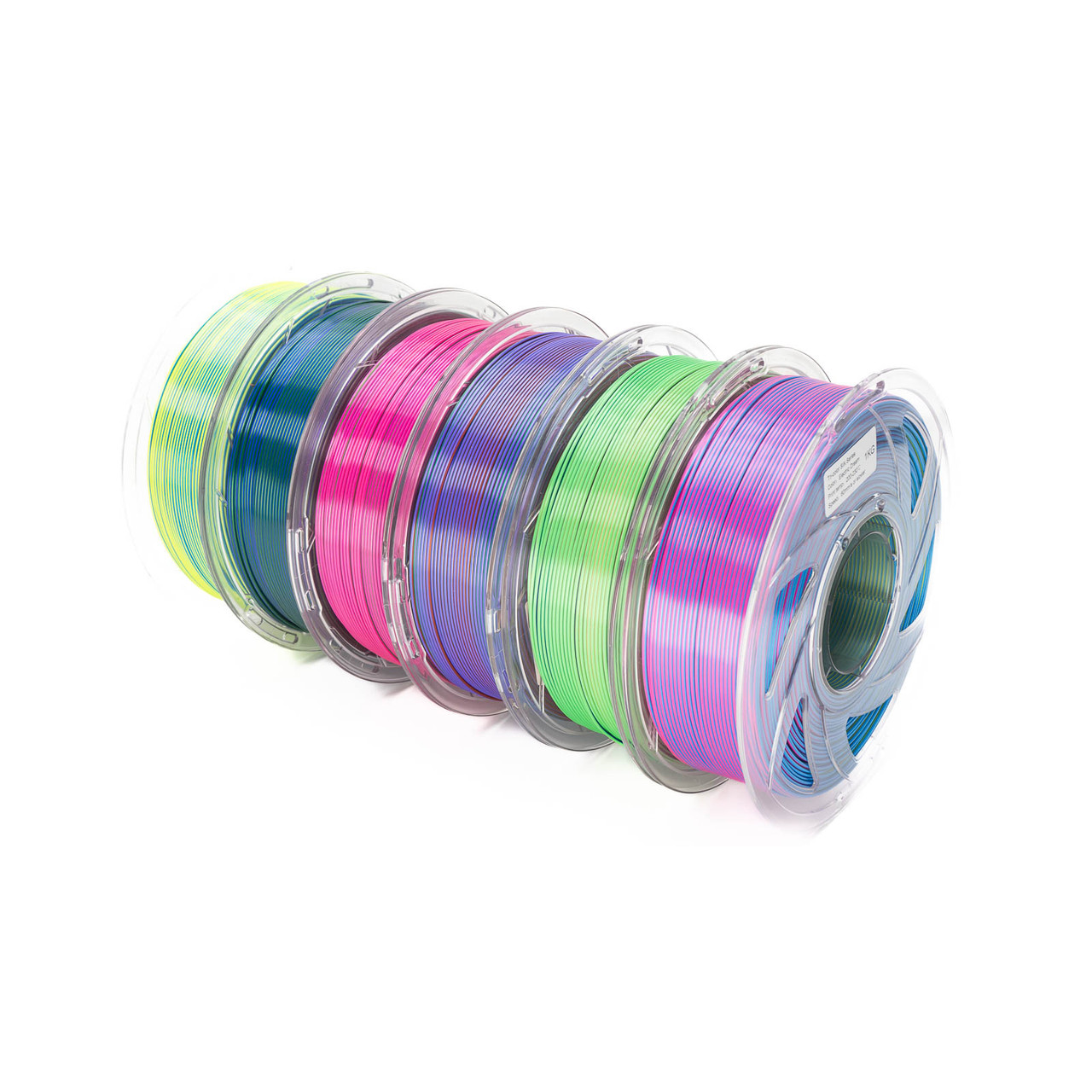 silk tricolor filament, triple color filament,3 colors,pla filament