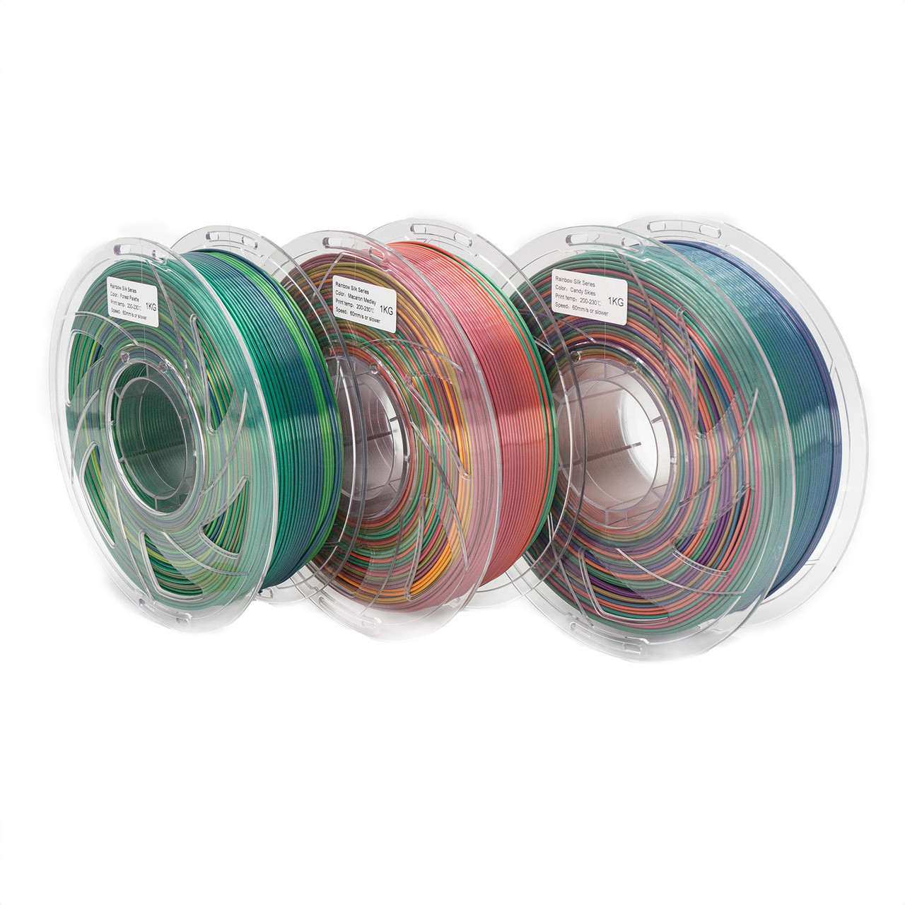 2024 Rainbow Silk Series 3D Printer Filament 1.75mm 1 kg 2.2 lbs | ZYLtech