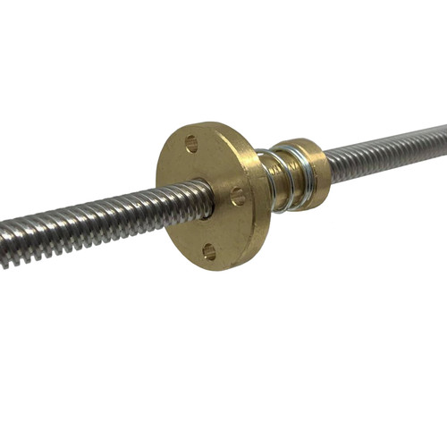 8mm T8x8 Lead Screw Trapezoidal ACME w/ Delrin Large Anti-Backlash