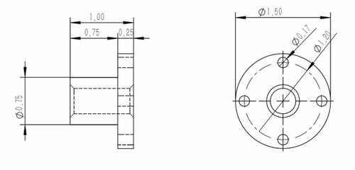 1/2-10 ACME Stainless Steel Threaded Rod Lead Screw w/ Brass Nut - Pre-cut lengths 10"-72"