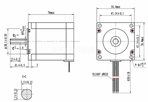 Nema 23 Stepper Motor w/ Toshiba Driver TB6600 kit 1.9 N.m 269 oz