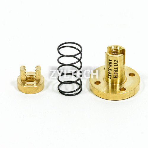8mm Lead Screw Trapezoidal ACME Brass Anti-Backlash Nut - T8x8 or T8x2 8mm Lead Screw Trapezoidal ACME Brass Anti-Backlash Nut - T8x8 or T8x2