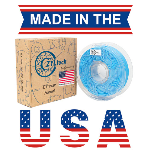 Light Blue PLA 3D printer filament 1.75 mm 1 kg 2.2 lbs