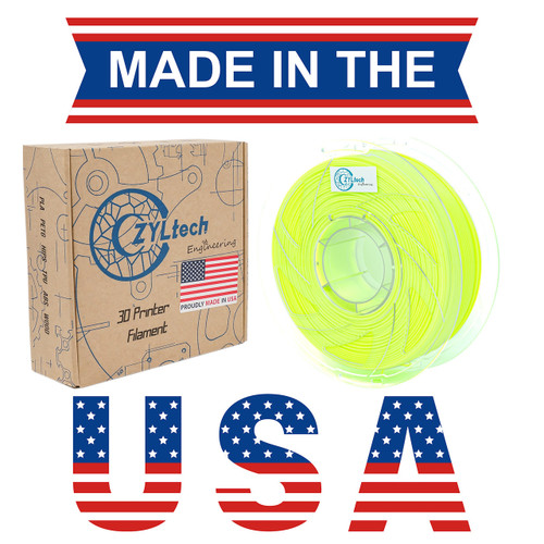 Highlighter Fluorescent Green PLA 3D printer filament 1.75 mm 1 kg 2.2 lbs
