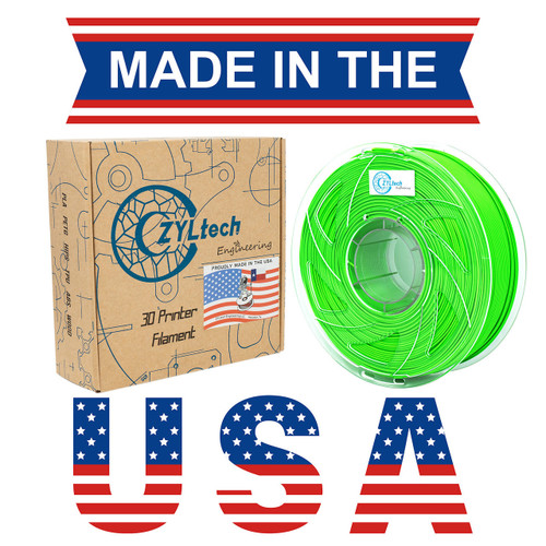 Green ABS 3D printer filament 1.75 mm 1 kg 2.2 lbs