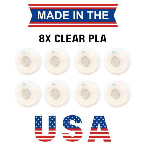 SPECIAL OFFER - 8x Clear PLA 1 kg 1.75mm Filament SPECIAL OFFER - 8x Clear PLA 1 kg 1.75mm Filament