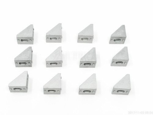 12x 90° 20mm Aluminum Brace/Angle Bracket for 2020 Extrusion 12x 90° 20mm Aluminum Brace/Angle Bracket for 2020 Extrusion
