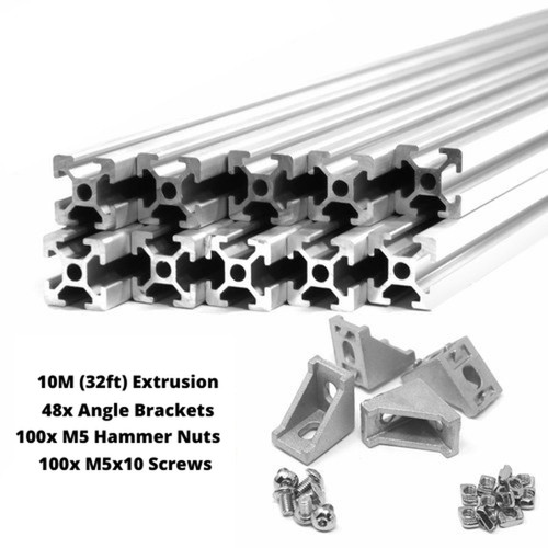 2020 T-slot Aluminum Extrusion Combo Kit 10m Extrusion Angle Brackets Screw Nut 2020 T-slot Aluminum Extrusion Combo Kit 10m Extrusion Angle Brackets Screw Nut