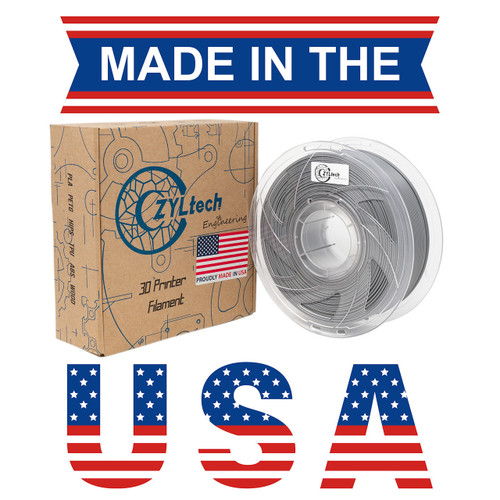 Gray PLA 3D printer filament 1.75 mm 1 kg 2.2 lbs