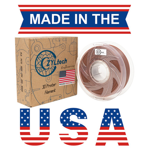 Cocoa Brown PLA 3D Printer Filament 1.75mm 1 kg 2.2 lbs