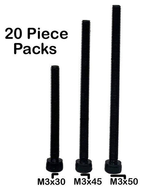 M3x6 to M3x50 M3 Machine Screws (Various Sizes - Quantities
