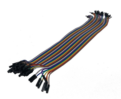 5 wire ribbon cable, dupont connectors (male/female). - Retroamplis