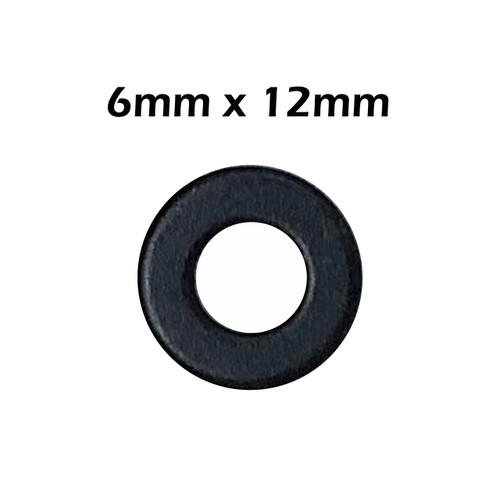 M6x12 Flat Washer 100 Pack Black Oxide