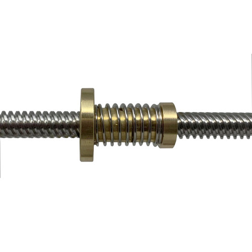 8mm T8x2 Lead Screw Trapezoidal ACME w/ Small Brass Anti-Backlash