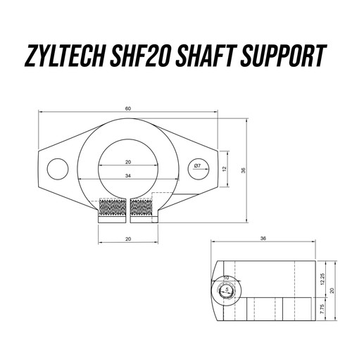 SHF20 Flange Mount Shaft Supports Pair