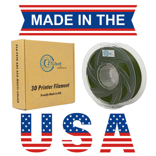 Army Green PLA 3D Printer Filament 1.75mm 1 kg 2.2 lbs