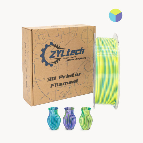 Tri-Color Silk Series 3D Printer Filament 1.75mm 1 kg 2.2 lbs