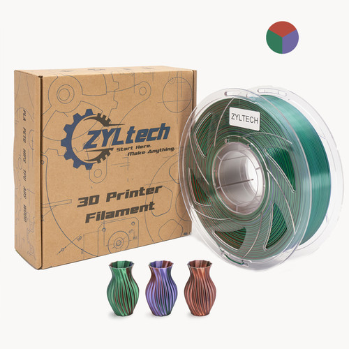  Silk PLA Filament 175mm, TRONXY Tricolor 3D Printer
