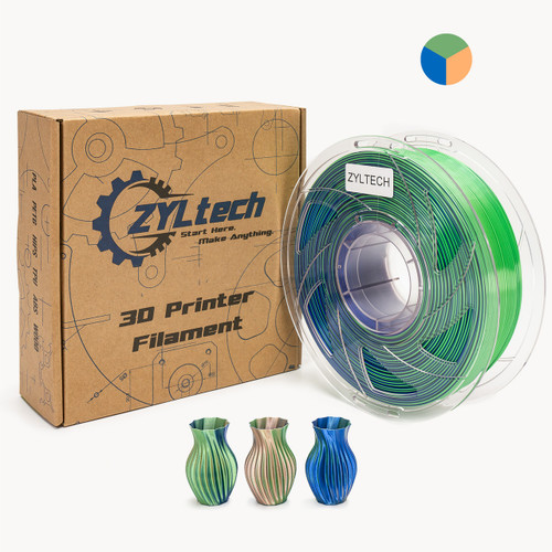 Tri-Color Silk Series 3D Printer Filament 1.75mm 1 kg 2.2