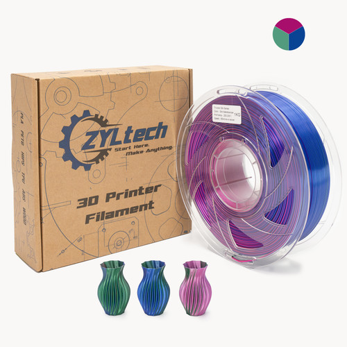 Tri-Color Silk Series 3D Printer Filament 1.75mm 1 kg 2.2 lbs