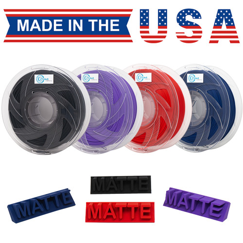 PLA Matte 3D Printer Filament 1.75mm 1 kg 2.2 lbs Made in USA