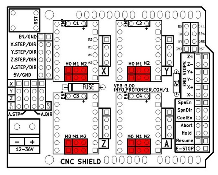 Cnc shield схема подключения