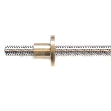 12mm T12x8 Trapezoidal ACME Lead Screw w/ Brass Nut - Pre-cut