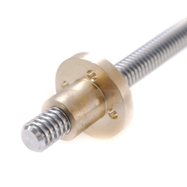 12mm T12x2 Trapezoidal ACME Lead Screw w/ Brass Nut - Custom