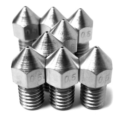 3D Printer Stainless Steel Nozzle - E3D-Style & MK8-Style 1.75mm