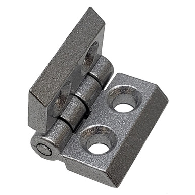 8020-Compatible Aluminum Door Hinge – 15 Series 4-Hole Nickel Finish #2085