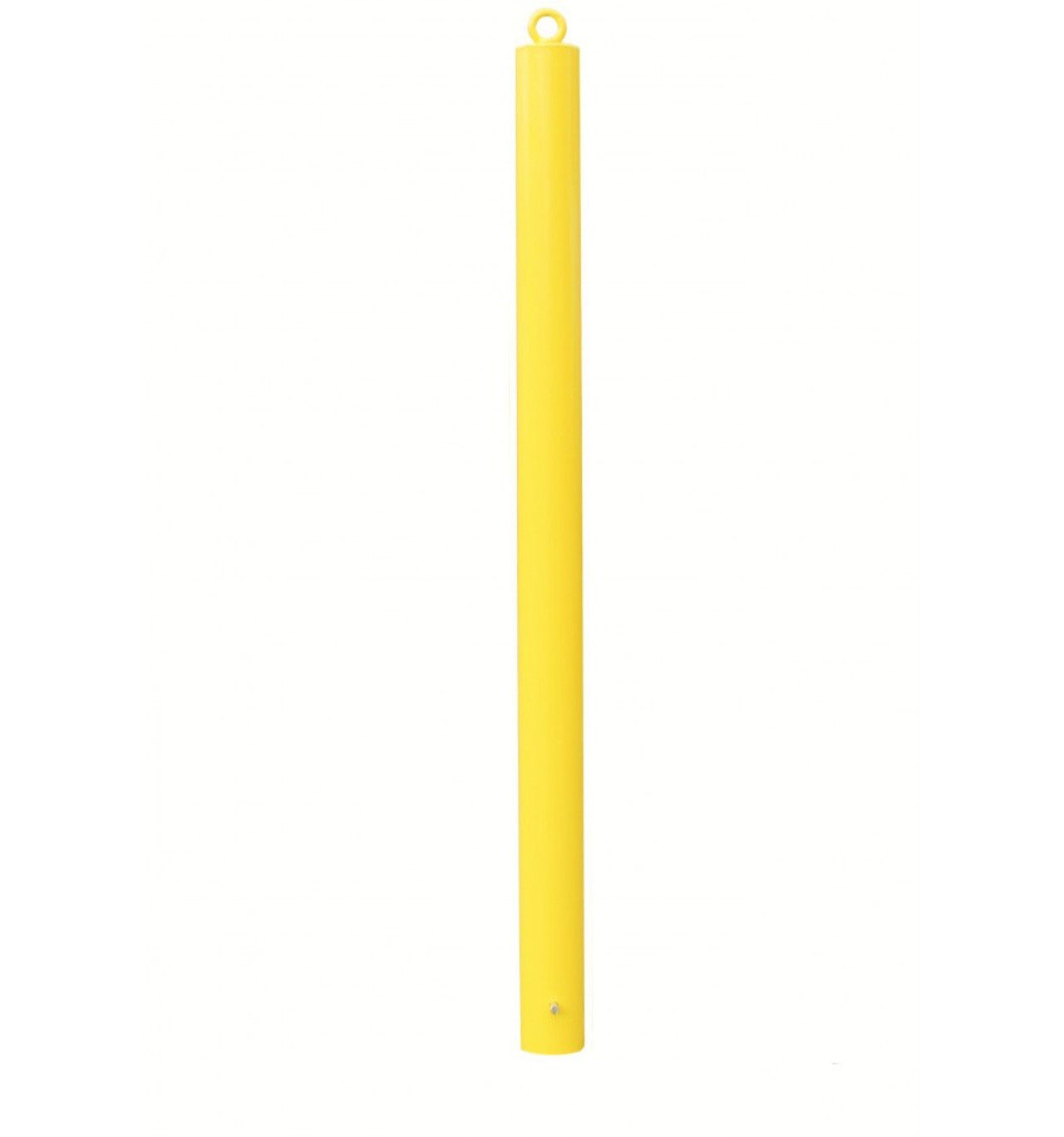 76mm Yellow Steel Bollard With Top Mounted Eyelet